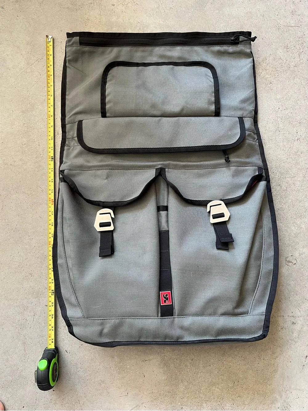 Chrome Gray Roll-Top Backpack